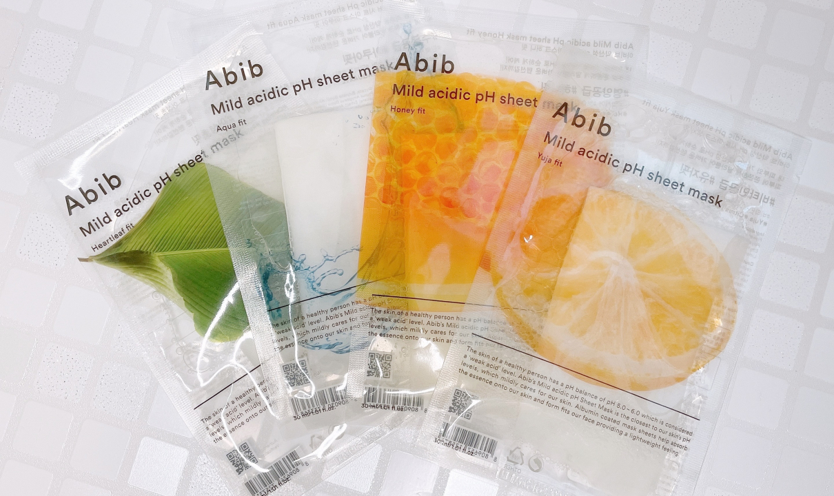 Abib（アビブ）の弱酸性フェイスマスク4種をレビュー、朝も夜も、毎日潤い肌！ - 韓流の中心・韓流百貨店